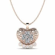 Order 0.6 Carat Heart cut 14K Rose Gold Zirconia GLAMIRA Pendant Varela | GLAMIRA.com