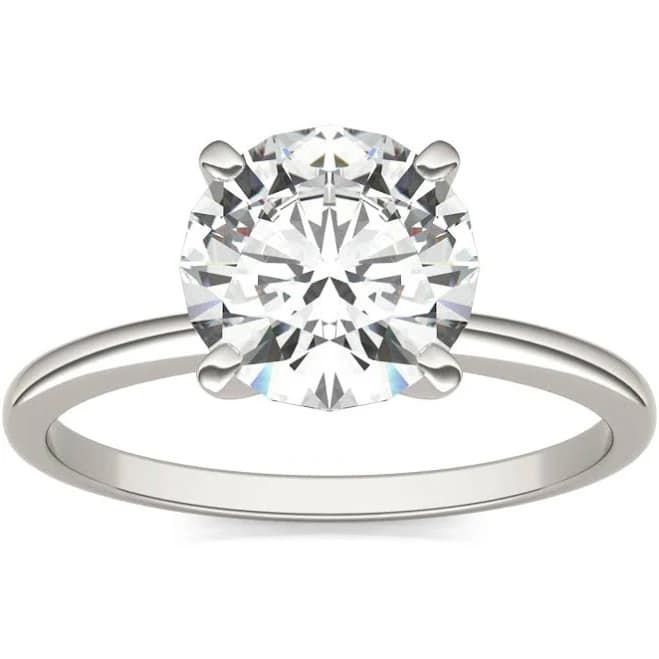 Charles & Colvard Round Brilliant Lab Grown Diamond Solitaire Engagement Ring