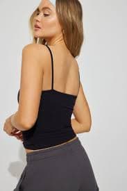 Sleek Scoop Cami Top Black | Garage