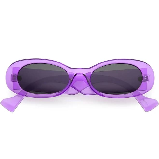 Retro Rounded Thick Rimmed Oval Sunglasses