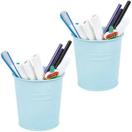 SUPERFINDINGS Pale Turquoise Metal Pen Holder