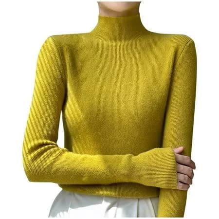 Women's Fleece Knit Long Sleeve Crewneck Sweater