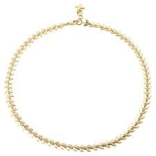 Syna Yellow Gold Necklace with Diamonds For Sale at 1stDibs