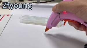 Amazon.com: ZFYOUNG Mini Hot Glue Gun 10pcs Glue Stick Hot Glue Gun Set for Quick Fix Artist DIY Art Home 20w Pink