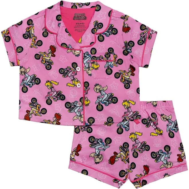 Nintendo Girls 2-Piece Jersey Short Sleeve Pajama Set