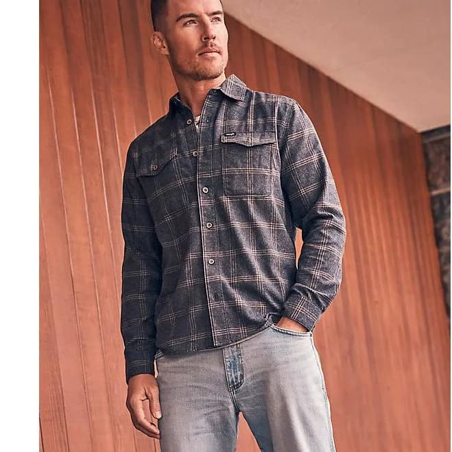 Wrangler Men's Long Sleeve Regular Fit Flannel Plaid Shirt