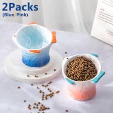 Tioncy 2 Pcs Raised Tilted Ceramic Cat Food Bowl Fish Shape Cute Elevated Slanted Shallow Angled Cat Dish Non Slip Feeder Bowl for Anti-Vomiting and Whisker Fatigue(Blue, Pink) : Amazon.sg: Pet Supplies