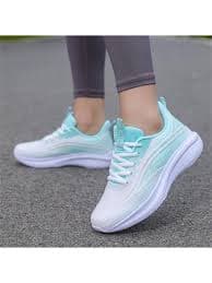 1 Pair Women's Outdoor Sports Shoes, Lightweight Breathable Mesh Sneakers, Low Vamp Lace-Up Slip-Resistant Running Shoes, Comfortable And Fashionable Sports Casual Shoes For Women, Summer | SHEIN USA