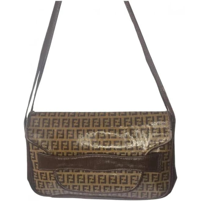 Fendi Vintage FF Monogram Canvas Shoulder Bag