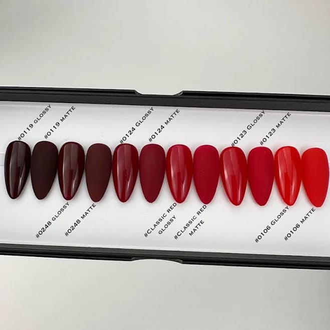 Handmade Solid Red Press On Nail Set
