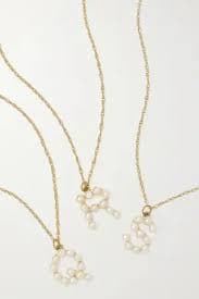 Stone And Strand Initial 10-Karat Pearl Necklace - Gold - 50% Off | Editorialist