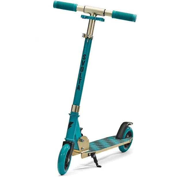 SVOLTA "Legend" 2-Wheel Kids Kick Scooter - Teal & Gold