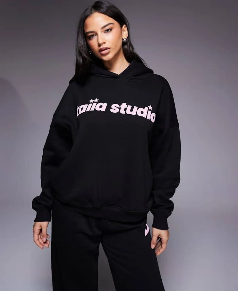 Kaiia Women's Studio Star Logo Oversized Hoodie