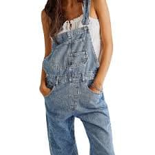 Liacowi Women's Denim Strap Pants Casual Spaghetti Strap Wide Leg Jumpsuit Pants Summer Fashion Denim Baggy Bib Overalls Pants Streetwear - Walmart Business Supplies
