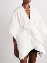 Wardrobe.Nyc Oversized Belted Textured-Cotton Jacket In White - 60% Off | Editorialist