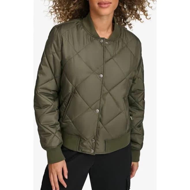 Levi's Women's Diamond Quilted Sherpa-Lined Bomber Jacket