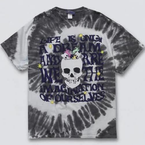 Life Is A Dream Skull Tie-Dye Graphic Tee