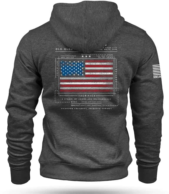 American Flag Schematic Hoodie