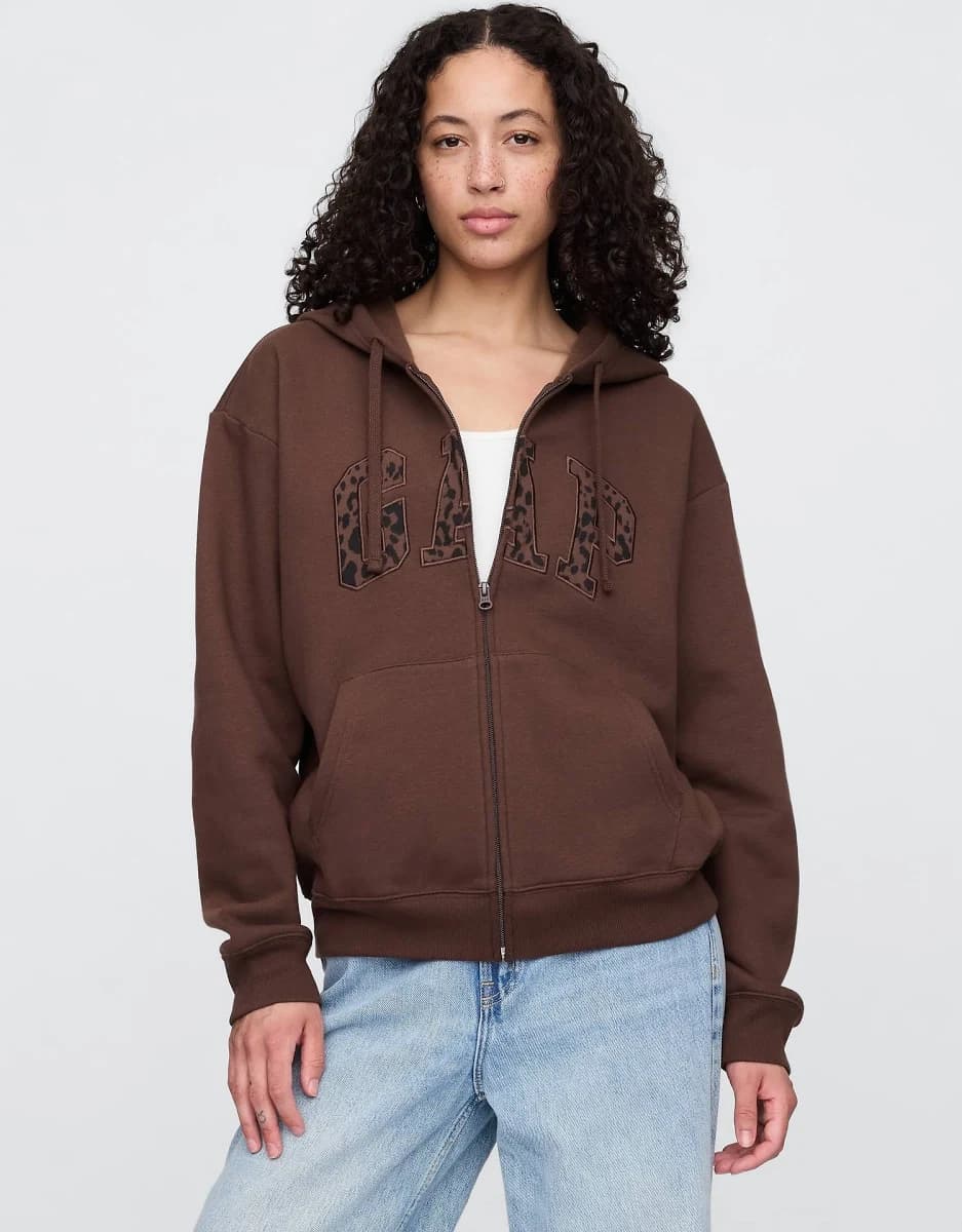 Gap Women's Relaxed Gap Logo Zip Hoodie