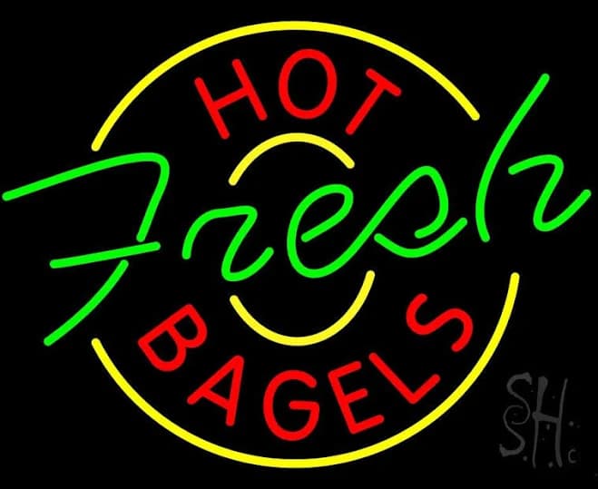 Hot Fresh Bagels LED Neon Sign
