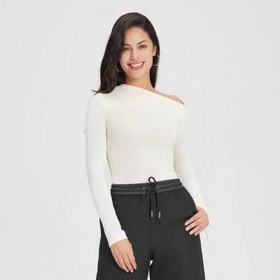 A New Day Women's Long Sleeve Draped Knit Top