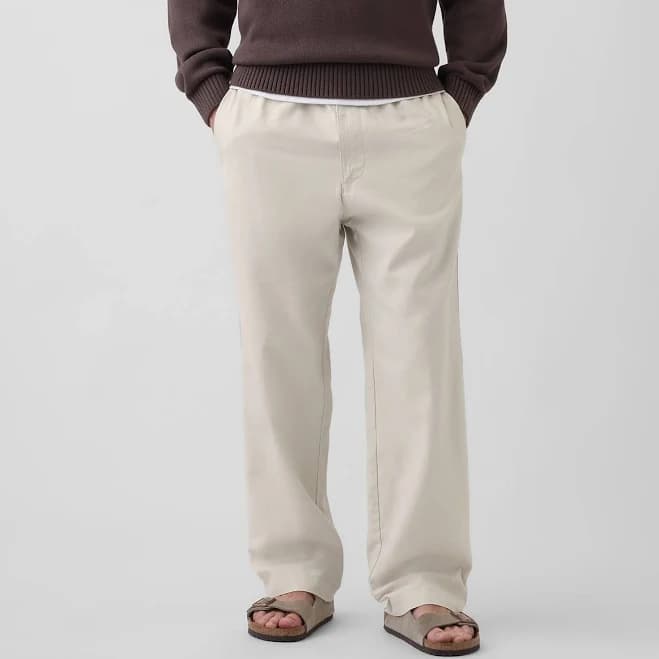 Gap Men's Relaxed Taper Linen-Cotton Pants