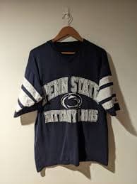 Vintage Vintage 90s Penn State Logo 7 3/4 Sleeve Blue Large T-Shirt | Grailed