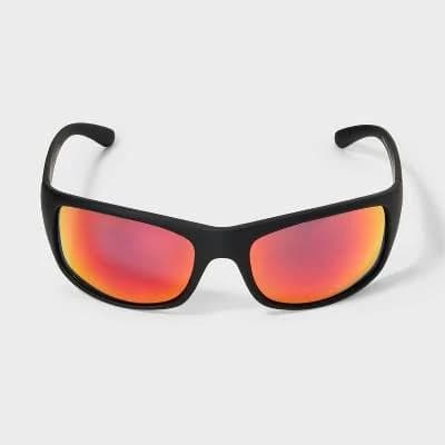 All in Motion Men's Shiny Plastic Wrap Sunglasses