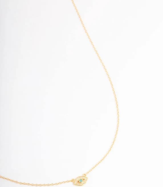 Lovisa Gold Plated Sterling Silver Evil Eye Necklace