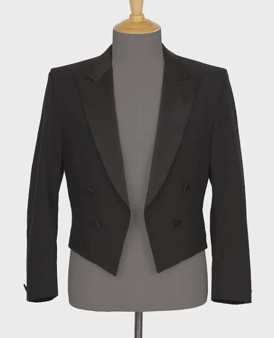 Cropped Satin Tuxedo Jacket