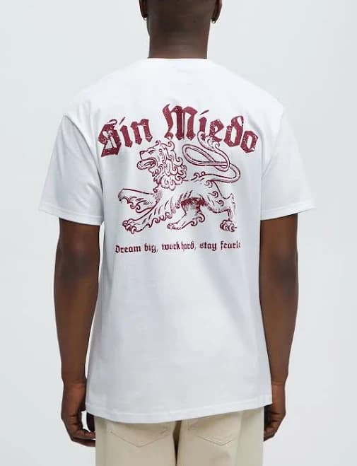Fashion Nova Men's Sin Miedo Short Sleeve Tee Shirt