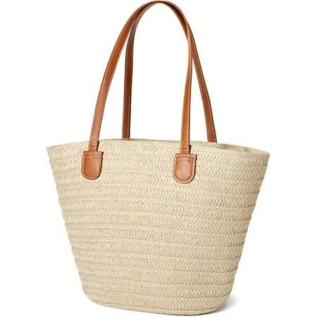Women's Straw Crossbody Beach Bag