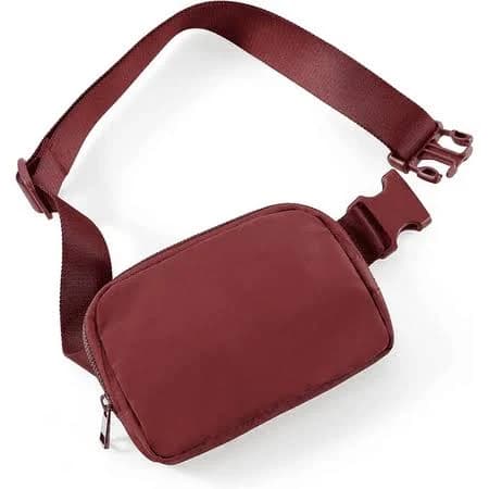 Boutique + Boutique Everyday Belt Bag & Fanny Pack, Unisex Crossbody Bag, Waist Pack (Wine Red), Adult Unisex, Size: One size
