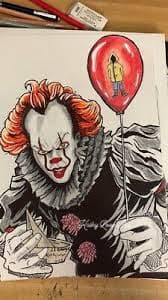 9x12” Drawn Original Pennywise | eBay