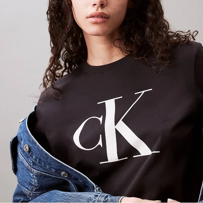 Calvin Klein Women's Monogram Logo Boxy T-Shirt