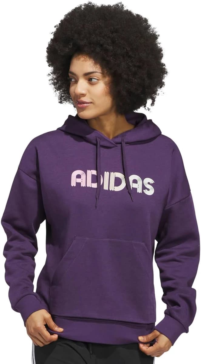adidas Women's Wordmark Graphic Hooded Sweatshirt