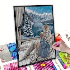 diy sparkling cartoon girl diamond painting kit - Temu