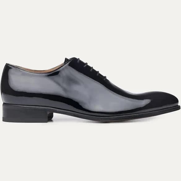 Wholecut Oxford Plain Toe Patent Dress Shoe