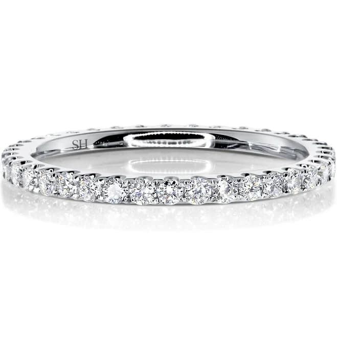 Thin Pavé Set Women's Diamond Eternity Wedding Band