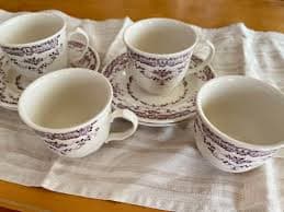 Comptoir de Famille Cup Saucer Set of 4 | eBay