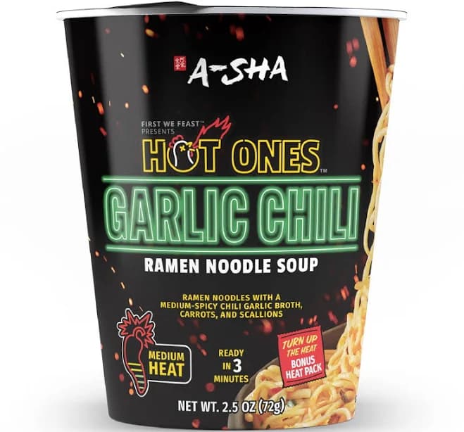 Hot Ones x A-Sha Garlic Chili Ramen Noodle Soup