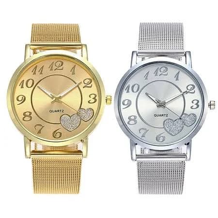Women's Casual Mesh Stainless Steel Quartz Watch