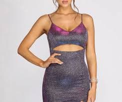 Marisol Shining High Slit Dress | Windsor