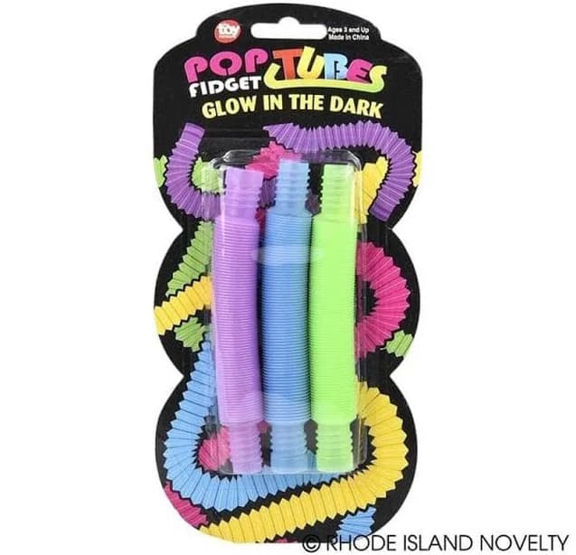 Glow in The Dark Pop Fidget Tube
