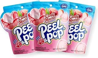 Candy Master Peel & Pop Peelable Gummy (3 Pack, Peach)