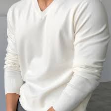 mens v neck knit sweater thick casual business pullover - Temu Mauritius