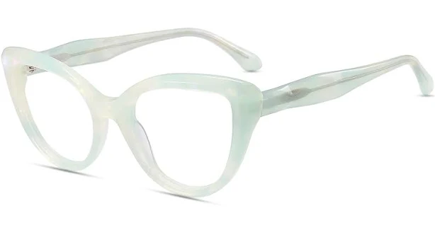 Firmoo Green Pattern Cat-eye Prescription Glasses Frame AC79618