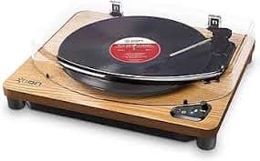 ION Audio Air LP - Vinyl Record Player/Bluetooth Turntable with USB Output for Conversion and Three Playback Speeds - Natural Wood Finish: Buy Online at Best Price in UAE - Amazon.ae