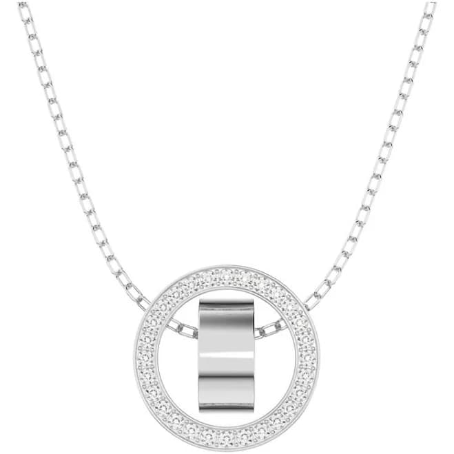 Swarovski Rose Gold Hollow Pendant Necklace