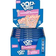 Pop-Tarts Frosted Strawberry Milkshake Toaster Pastries, Breakfast Foods, 12 Count
